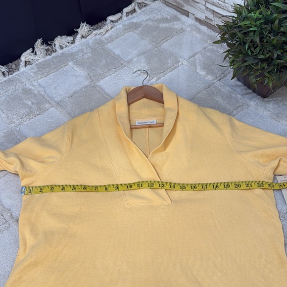 Coldwater Creek Yellow V-Neck Tunic Top - Picture 6 of 11